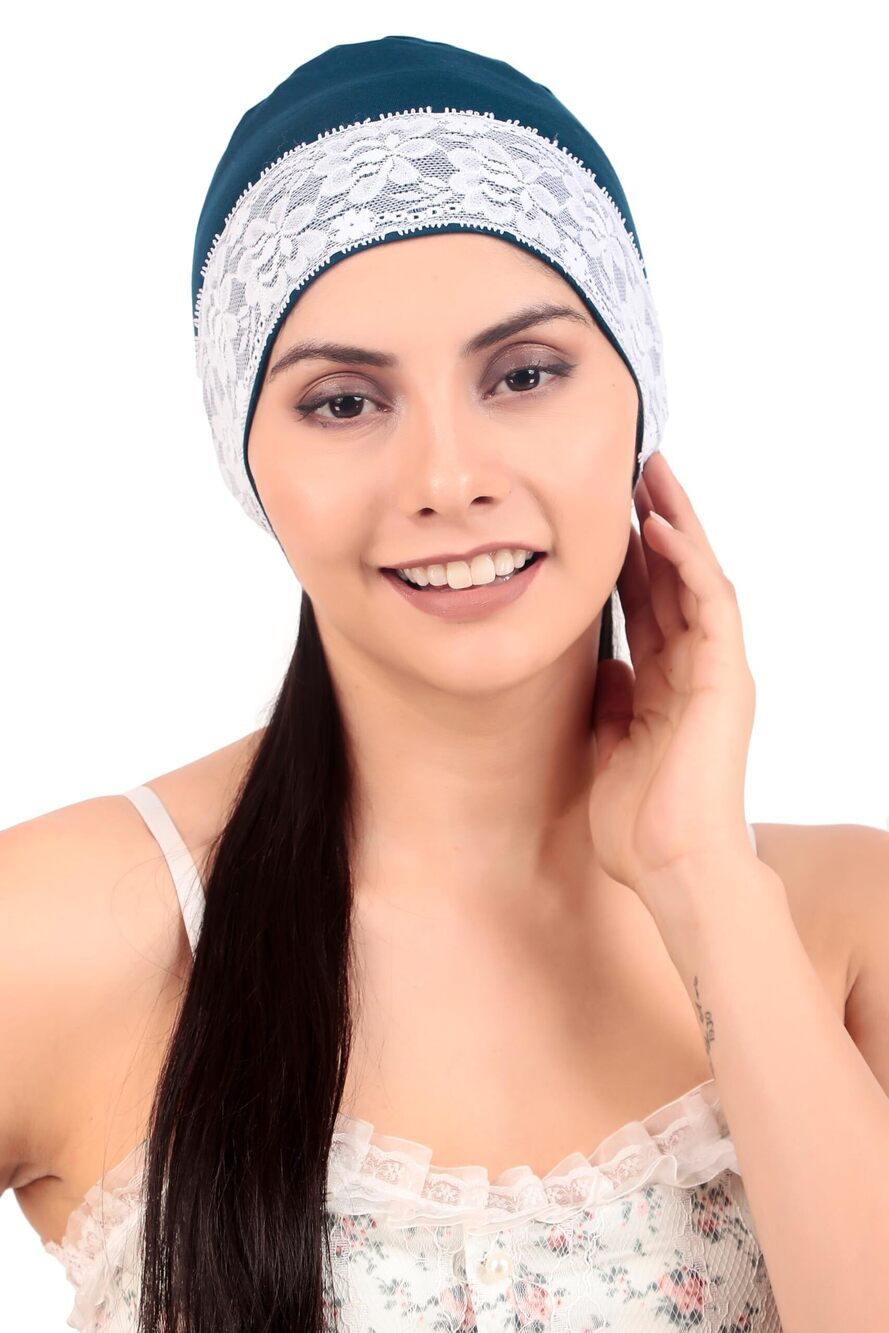 1846 Silky Soft Beautiful Lace Sleep Cap for Hair Loss Unlimited Uses Army